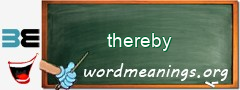 WordMeaning blackboard for thereby